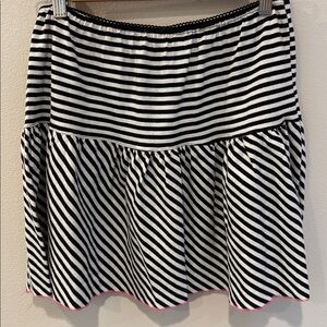 Roxy Black and White Striped Midi Skirt